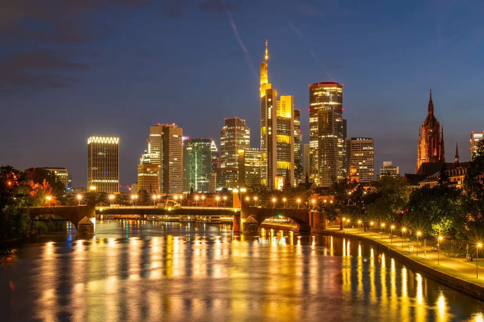Frankfurt am Main am Abend