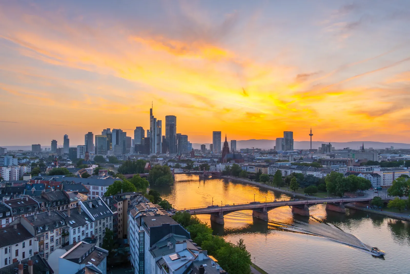 Frankfurt am Main am Abend