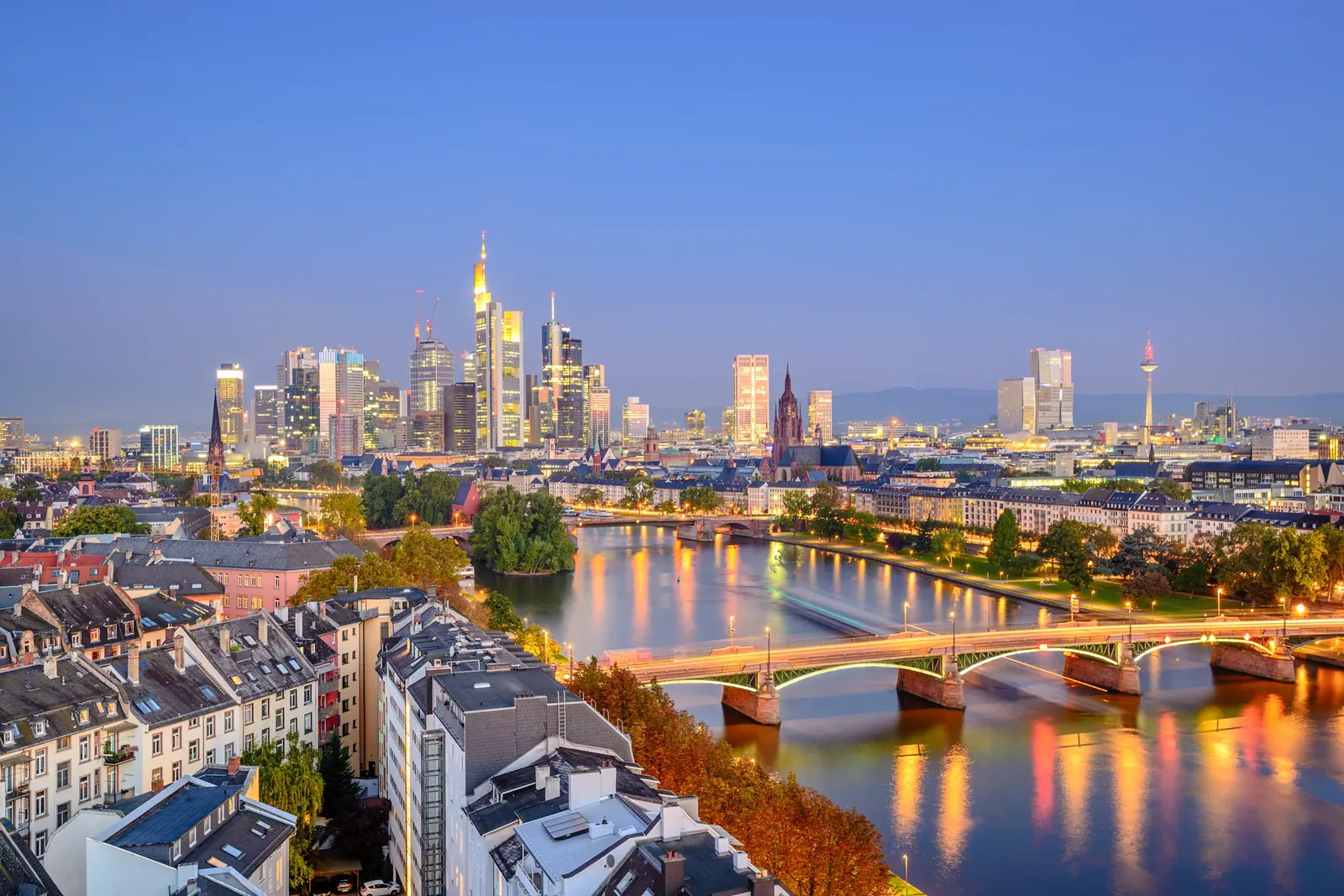 Die Skyline von Frankfurt am Main