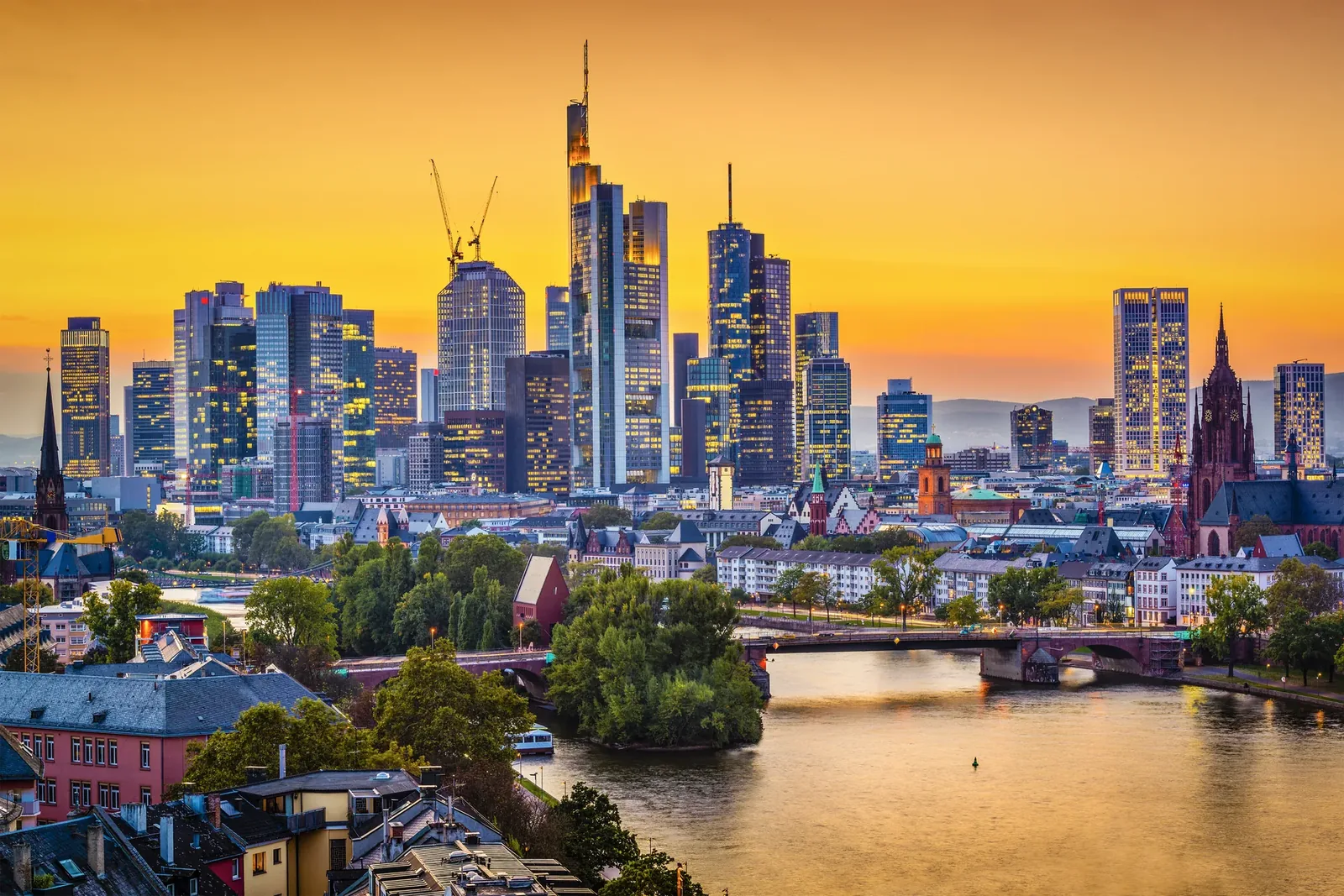 Die Skyline von Frankfurt am Main