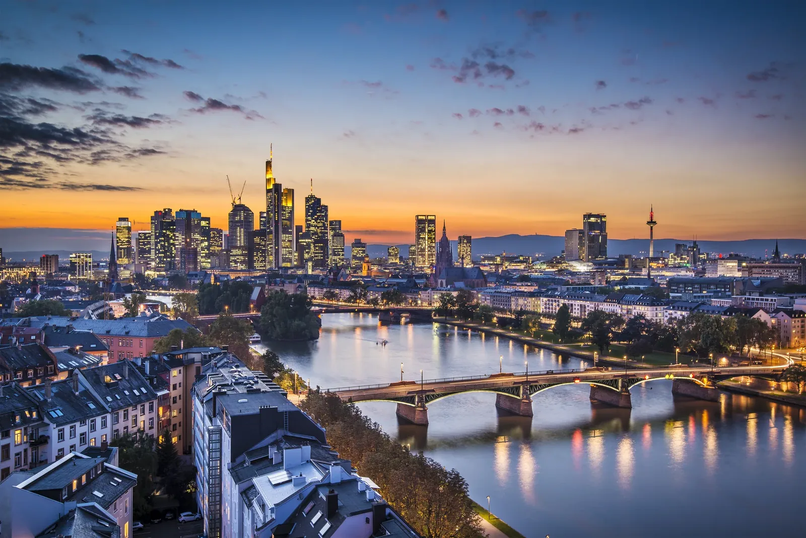 Die Skyline von Frankfurt am Main